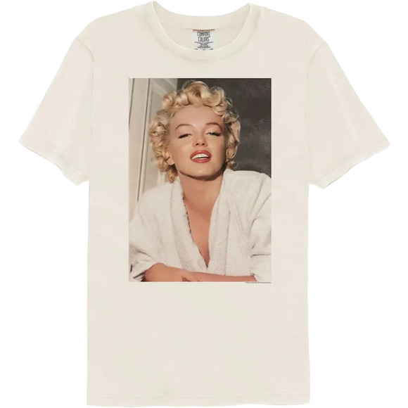 Bathrobe Photo Marilyn Monroe Comfort Colors Brand Tshirt - Picture 1 of 4
